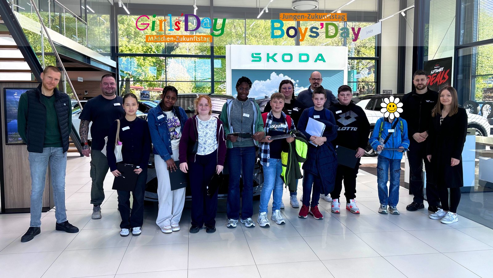 Teilnehmende des Girls’ & Boys’ Day 2026 im Autohaus Wiegand